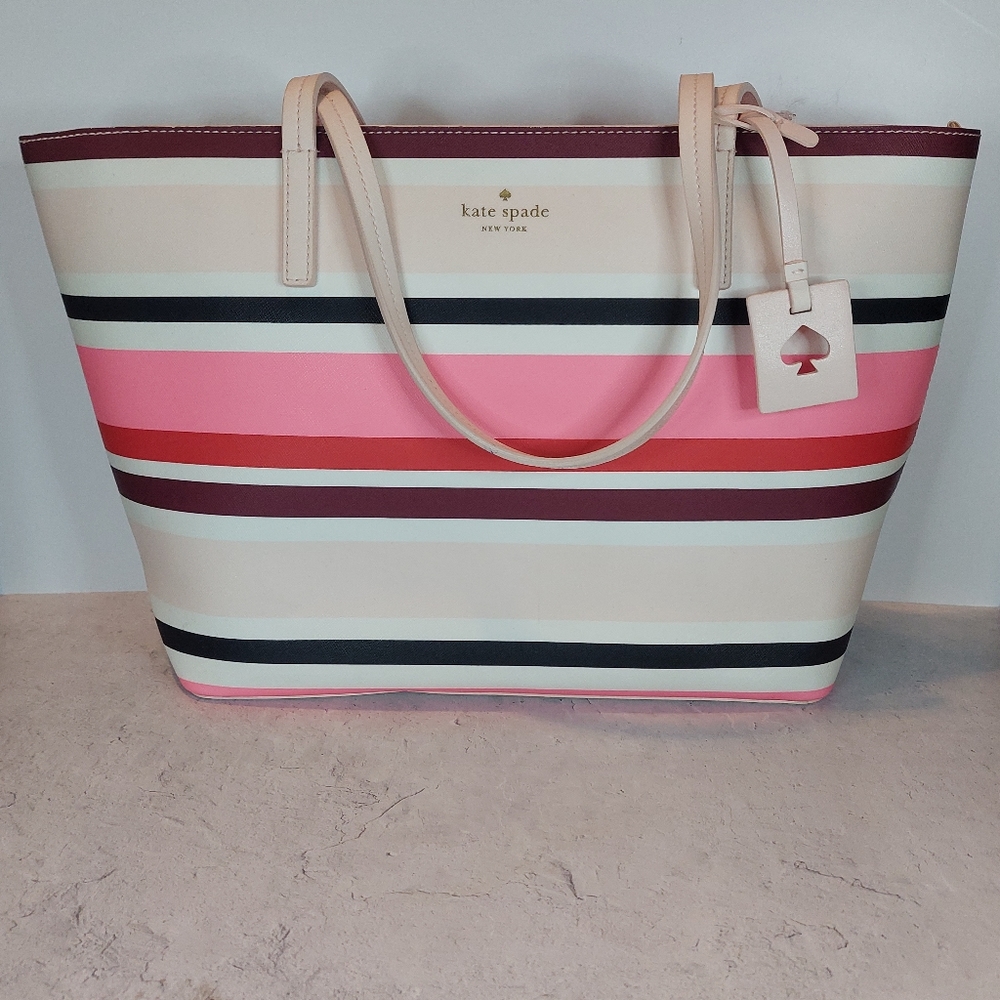 NWT Kate Spade Small Margareta Zip Top Multicolor Tote